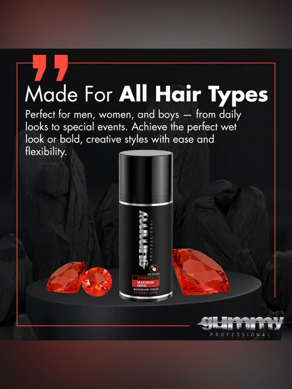 No Touch Hair Gel for Men and Women – Maximum Hold
